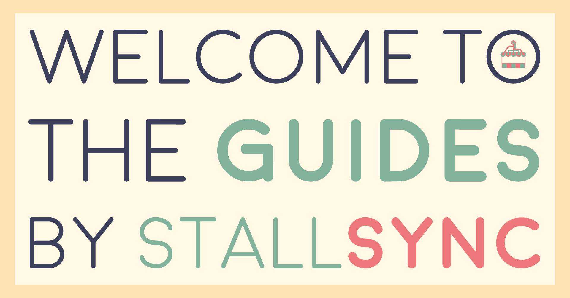 Illustrated welcome banner for the StallSync guides